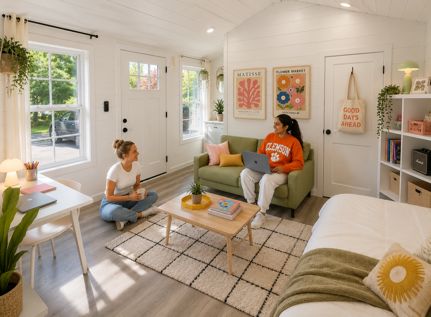college dorm style ADU interior