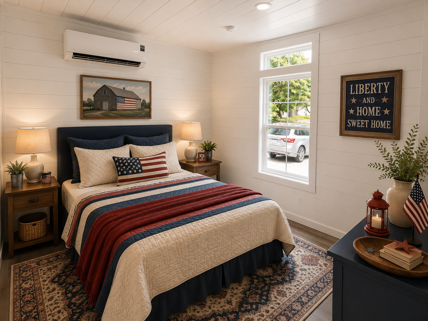styled cozy bedroom corner